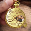 Custom Photo Pocket Watch - Personalized Anniversary Wedding Gifts For Husband And Wife, Him And Her - Us Feels Right Always