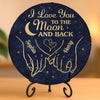 Custom Round Shaped Stone With Stand - Personalized Anniversary Wedding Gifts For Husband And Wife, Him And Her - Our Love Knows No End