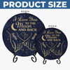 Custom Round Shaped Stone With Stand - Personalized Anniversary Wedding Gifts For Husband And Wife, Him And Her - Our Love Knows No End