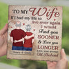 Custom Square Shaped Stone With Stand - Personalized Anniversary Wedding Gifts For Husband And Wife, Him And Her - Old Souls, Endless Love