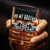 Custom Whiskey Glass - Personalized Birthday Gifts For Brother - A Sip Of Brotherhood