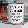 Happy Retirement - Coworker Personalized Custom Accent Mug - Appreciation, Retirement Gift For Coworkers, Work Friends, Colleagues