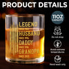 Custom Whiskey Glass - Personalized Birthday Gifts For Dad, Grandpa, Husband - Made Of Strong Stuff