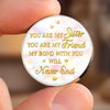 Custom Pocket Hug - Personalized Best Friend Birthday Gifts For Women, Besties, Sisters, BFF - Lucky To Have You