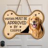 Custom Photo Wood Sign - Personalized Birthday Gifts For Dog Cat Lovers, Dog Dad And Mom, Cat Owners - Living Under Paw Rules