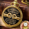 Custom Pocket Watch - Personalized Birthday Gifts For Brother - Forever Loyal As Brothers