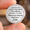 Custom Pocket Hug - Personalized Best Friend Birthday Gifts For Women, Besties, Sisters, BFF - My Unbiological Sister