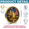 Commemorative Keepsake Coin - America 250th Anniversary Gifts For Women, Men - United In Courage And Glory