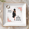A Sweet Ending To The New Beginning - Family Personalized Custom Jewelry Dish - Graduation Gift For Family Members, Siblings, Brothers, Sisters