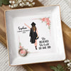 A Sweet Ending To The New Beginning - Family Personalized Custom Jewelry Dish - Graduation Gift For Family Members, Siblings, Brothers, Sisters