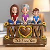 Custom 2-Layered Wooden Plaque - Personalized Mother's Day Birthday Gifts For Mom - Sunflowers And Sweet Moments