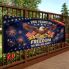 Custom Polyester Outdoor Banner - Personalized America 250th Anniversary Gifts For Mom, Dad, Brother, Sister, Kids - Pride Lives Here