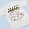 Custom Word Search Puzzle Unisex T-shirt, Premium T-shirt, Hoodie - Personalized Mother's Day Birthday Gifts For Mom, Grandma - Collecting Moments, Not Things