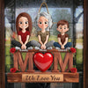 Custom Wood Sign - Personalized Mother's Day Birthday Gifts For Mom - A Whole Family Full Of Love