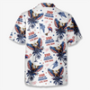 Custom Unisex Tropical Hawaiian Aloha Shirt - Personalized America 250th Anniversary Gifts For Women, Men - American Spirit Island Style