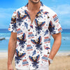 Custom Unisex Tropical Hawaiian Aloha Shirt - Personalized America 250th Anniversary Gifts For Women, Men - American Spirit Island Style