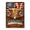Custom Home Decor Metal Sign - Personalized America 250th Anniversary Gifts For Mom, Dad, Brother, Sister, Kids - Built On Freedom, Led By Love