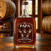 Custom Liquor Decanter - Personalized Father's Day Birthday Gifts For Dad, Grandpa - Dad Makes Life Better