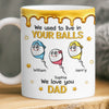 Custom 3D Inflated Effect Printed Mug - Personalized Funny Father's Day Birthday Gifts For Dad - My First Hero