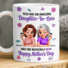 Custom 3D Inflated Effect Printed Mug - Personalized Mother's Day Birthday Gifts For Daughter-In-Law - Our Family Is Better With You