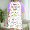 Custom Women's Sleep Tee - Personalized Mother's Day Birthday Gifts For Mom, Grandma - Your Grandkids’ Favorite Human