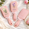 Custom Birth Month Flower Paddle Hair Brush - Personalized Thank You Graduation Birthday Gifts For Her, Friends, Sisters, Daughters, Mother, Bridesmaid - A Touch Of Floral Charm