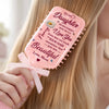 Custom Birth Month Flower Paddle Hair Brush - Personalized Birthday Gifts For Daughter - A Sweet Reminder She Can Hold