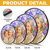 Custom Photo Stained Glass Window Hanging Suncatcher - Personalized Mother's Day Gifts For Mom, Grandma - Grandma’s Love, Forever Glowing