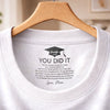Custom Inside Neck Print T-Shirt - Personalized Graduation Gifts For Him, Her - The Adventure Begins