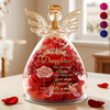 Custom Angel Dome With Preserved Flowers - Personalized Mother's Day Birthday Gifts For Mom, Daughter - Forever Thankful For Mom