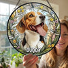 Custom Photo Forever In My Heart, Dear Friend - Memorial Personalized Custom Stained Glass Window Hanging Suncatcher - Sympathy Gift For Pet Owners, Pet Lovers