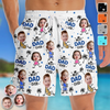 Custom Photo Tropical Hawaiian Aloha Men Beach Shorts - Personalized Father's Day Birthday Gifts For Dad, Grandpa - Strong Like Dad Everyday