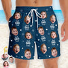 Custom Photo Tropical Hawaiian Aloha Men Beach Shorts - Personalized Father's Day, Summer Vacation And Travel Gifts For Dad, Grandpa - Family’s Favorite Hero