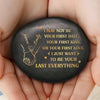 Custom Printed Rock - Personalized Anniversary Wedding Gifts For Husband And Wife, Him And Her - Holding Hands Into Forever