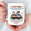 Custom Mug - Personalized Father's Day Birthday Gifts For Son, New Dad, New Parents - The Man, The Myth