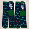Custom Crew Socks - Personalized Father's Day Birthday Golf Gifts For Men, Women - Weekend Golf Warrior