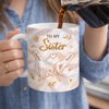 Custom 3D Inflated Effect Printed Mug - Personalized Best Friend Birthday Gifts For Women, Besties, Sisters, BFF - Forever Linked, Beautifully Kept