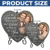 Custom Photo Heart Shaped Stone With Stand - Personalized Anniversary Wedding Gifts For Husband And Wife, Him And Her - Always Next To You