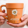 Custom Plant Pot Ceramic Mug - Personalized Birthday Garden Gifts For Gardeners - Daily Dose Of Sunshine