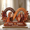 Custom 2-Layered Wooden Plaque - Personalized Anniversary Wedding Gifts For Husband And Wife, Him And Her - Growing Old With You