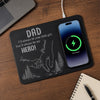 Custom Charging Mat - Personalized Father's Day Birthday Gifts For Dad, Grandpa - Thankful For Dad Every Day