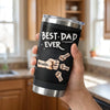 Custom Tumbler - Personalized Father's Day Birthday Gifts For Dad, Grandpa - Best Dad Ever Daily
