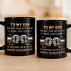 Custom Black Mug - Personalized Father's Day Birthday Gifts For Son - You’ll Always Be My Little Boy