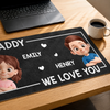 Custom Desk Mat - Personalized Father's Day Birthday Gifts For Dad, Grandpa - Loved By Tiny Humans
