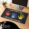 Custom Desk Mat - Personalized Father's Day Birthday Gifts For Dad, Grandpa - Tiny Hands, Big Love For Daddy