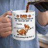 Custom 3D Inflated Effect Printed Mug - Personalized Father's Day Birthday Gifts For Dog Cat Lovers, Dog Dad And Mom, Cat Owners - Purr More, Stress Less
