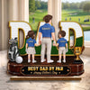 Custom 2-Layered Wooden Plaque - Personalized Father's Day Birthday Golf Gifts For Dad, Grandpa - Golf Days Good Vibes
