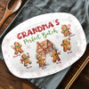 Grandchildren Are Like Gingerbread Cookies, Sweet And Made With Love - Family Personalized Custom Platter - Christmas Gift For Mom, Grandma