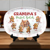 Grandchildren Are Like Gingerbread Cookies, Sweet And Made With Love - Family Personalized Custom Platter - Christmas Gift For Mom, Grandma
