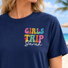 Custom Unisex T-shirt - Personalized Summer Vacation And Travel Gifts For Best Friends, Family - Casino Lights, Bestie Nights